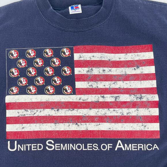 Y2K Seminoles Florida State University flag tshirt 2000s vintage - Picture 3 of 5